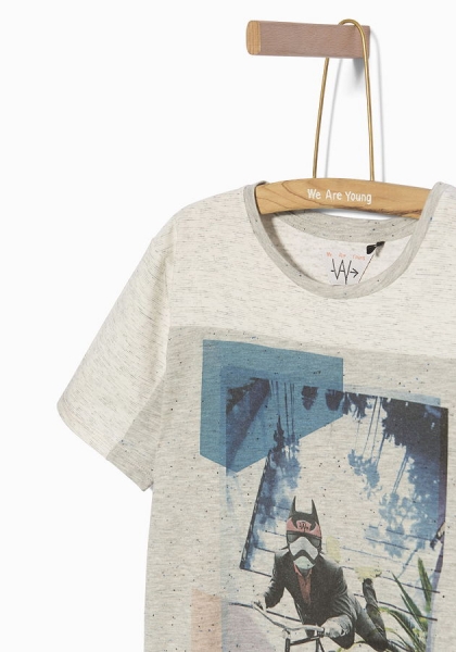 WAY by IKKS garcon city blue t-shirt gris chiné